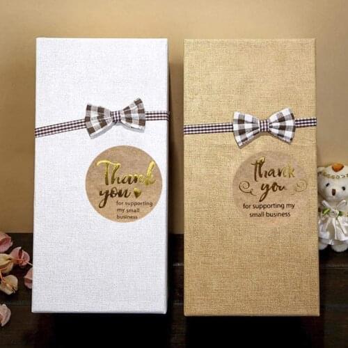 500pcs Thank You for supporting My Small Business Stickers Gold Foil Seal Label