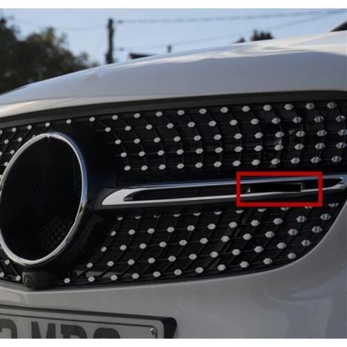 Diamond Grille For Mercedes Benz AMG mini Logo A B C E Class W176 W246 W204 W205 W212 W213 Car Front bumper grille Badge Emblem
