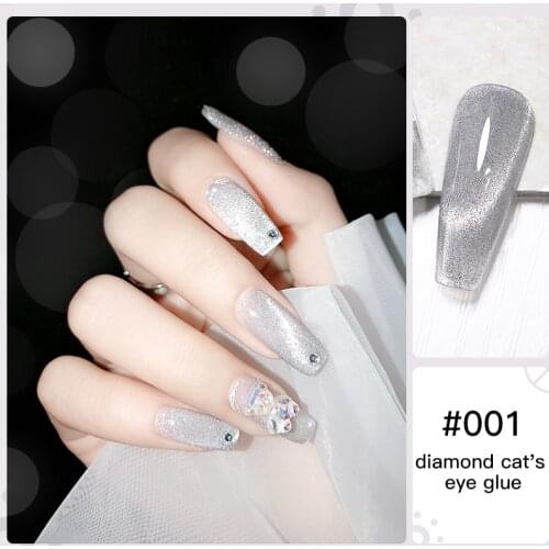 Diamond Cat Eye Nail Polish Glue Nail Glue Nail Model Gel UV Glue Crystal Fast-drying Cats Eye Glue TSLM1