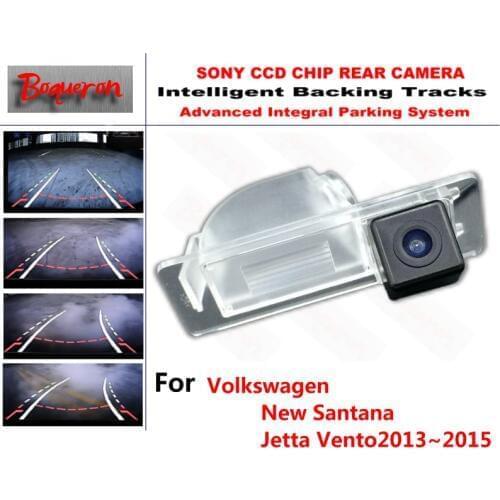 For Volkswagen New Santana Jetta Vento13~15 CCD Car Backup Parking Camera Intelligent Tracks Dynamic Guidance Rear View Camera