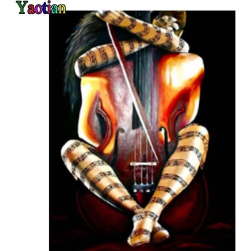 Body Art 5D DIY Diamond Painting Abstract Music Art Full Mosaic Embroidery Full Square Round Rhinestone Cross Stitch Decor New