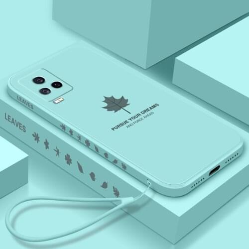 For VIVO IQOO U3 U1 Case Soft Liquid silicone Maple leaf Skin protect Back Cover Case For IQOO 7 NEO 3 5 Z1 Y52S Y70S Y51S y73s
