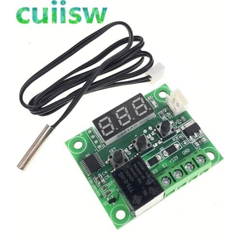 10pcs W1209 -50-100C DC 12V digital temperature controllear thermostat temperature control thermostat switch plate W1209