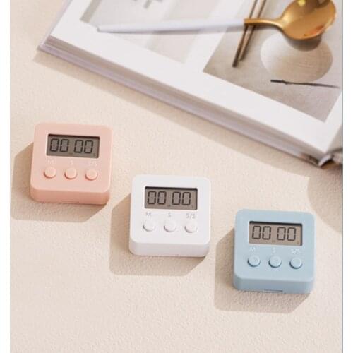 1pcs Electronic Countdown Multifunction LCD Digital Small Clock Kitchen Timer Experiment Reminder with Strong Alarm Cook Gadget