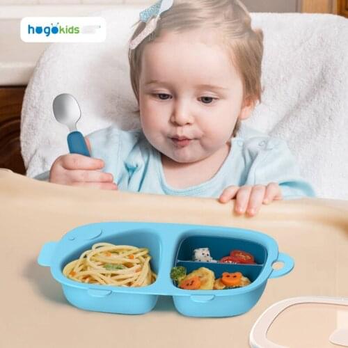Cartoon Baby Piggy Divided Plate, Childrens Food Supplement Tableware, Can Carry Lunch Box When Going Out