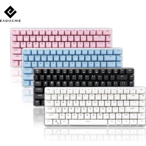 82 Keys Gaming Mechanical Keyboard Mini Keyboard Hot Swap White Backlit Double Color Injection Keycaps Metal Panel Anti-ghostin