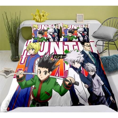 Anime HUNTER X HUNTER Printed Bedding Set Duvet Cover Sets with Pillowcase Twin Full Queen King Bedclothes Home Textile 2/3PCS