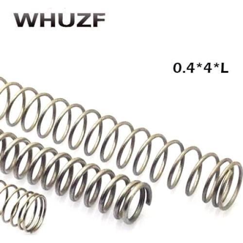 20pcs wire 0.4mm length 5-50mm compression spring 304 stainless steel feeder spring anti corrosion extension springs