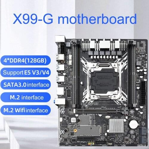 X99 Motherboard DDR4 Memory LGA 2011-3 V3/V4 Support M.2 Wifi SATA PCIE 16X 8X Interface Desktop Computer Motherboard