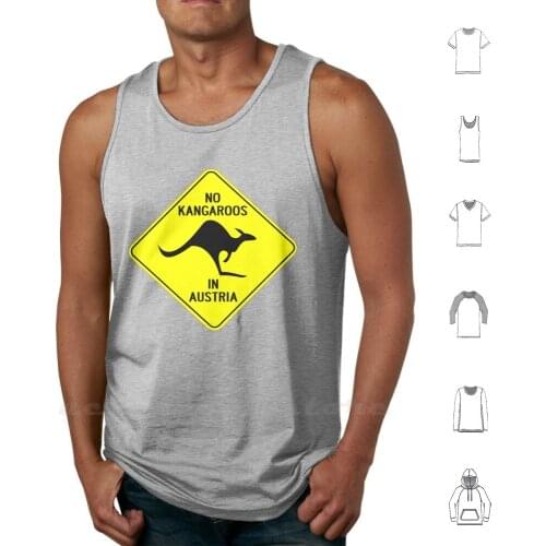 No In Austria Tank Tops Vest Sleeveless Australia Aussie Funny Aussie Jokes Animals Silly Humor Austria Or