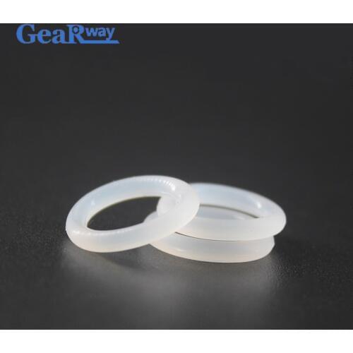 Gearway Semitransparent Silicon O Ring Seal 2mm CS Food Grade O Ring Sealing Gasket 26/27/28/29/44/45/46mm OD VMQ O Ring Seal