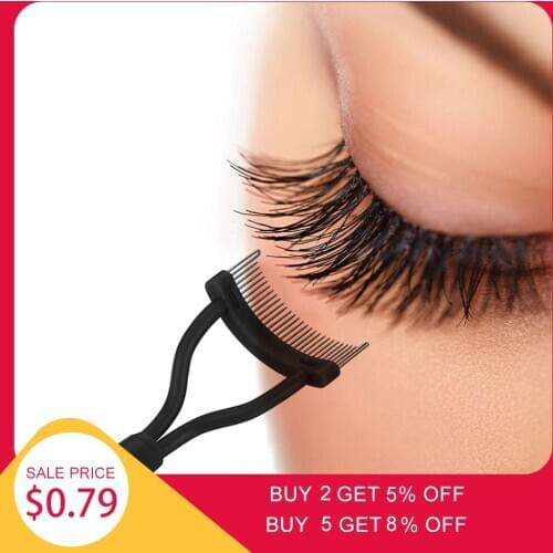 AY 2020 New Eyelash Curler Beauty Makeup Lash Separator Foldable Metal Eyelash Brush Comb Mascara Curl Beauty Makeup Tool