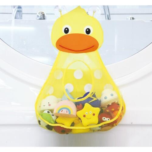 Bathroom Storage Mesh Bag For Baby Bath Toys Cartoon Animal Shapes Shower Beach Storage Basket With Suction Cup Waterproof Cloth