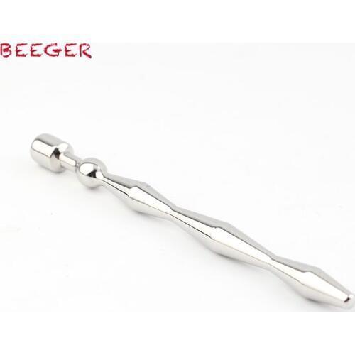 BEEGER Judd Penis Plug, Waved Penis Plug with 120mm Insertable Length