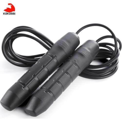 KoKossi 1Pcs 3M Black Bearing Speed Skipping Jump Rope Adjustable Sports Lose Weight Exercise Gym Crossfit Fitness Equipment