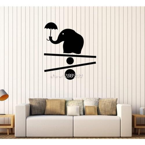 Baby Elephant Vinyl Wall Stickers Decor Animal Child Room Nursery Sticker Available in Different Colors Wallpaper Mural SA892