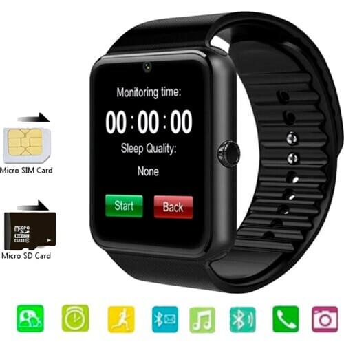 Smart Watches GT08 Clock Sync Notifier Support Sim TF Card Bluetooth Connectivity Android Phone Alloy Smartwatch pk A1 DZ09 Z60