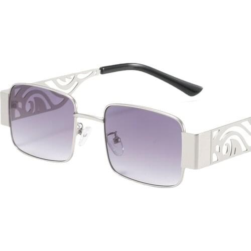 Small Square Sunglasses Yellow Gradient Lens Sun Glasses For Female Eyewear Women Men Trendy Vintage Brand Design UV400