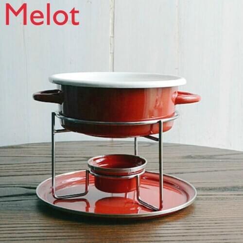 Cheese Hot Pot Enamel Shallow Pot Ceramic Soup Pot Small Pot Set Pots for Cooking Ceramic Cookware dorm room hot pot