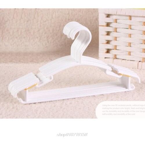 10 Pack White Plastic Nursery Hangers Nonslip Baby Coat Hangers Space Saving Tubular Hangers for Kids Children M07 21 Dropship