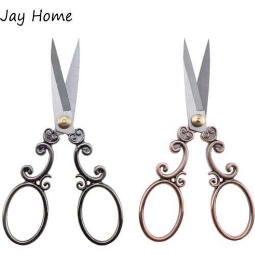 Vintage European Style Stainless Steel Sewing Scissors Classical Cutting Embroidery Scissors for Craft DIY Hand Sewing Shears