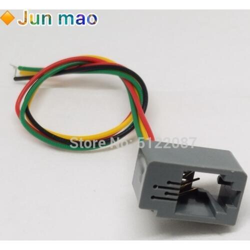 10 Pcs 616E 4P4C RJ11 Female Telephone Connector Adapter 4 Wires 8cm Four-core Crystal Head 616E Entry Block 4P Hot New