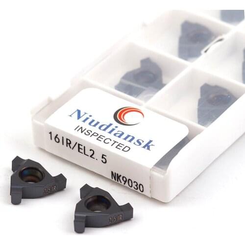 16IR/EL 2.0 NK9030 2.1/2.2/ 2.25/2.3/2.4/2.5/2.6/2.7/2.8/2.9/3.0 CNC Lathe Machining Inner Tank Positive Knife Carbide Inserts