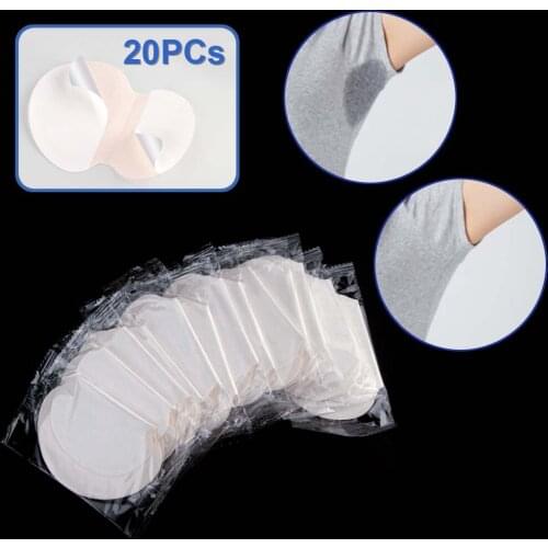 20pcs Summer Sweat Pad Perspiration Absorbing Guard Underarm Armpit Sweat Pad Disposable