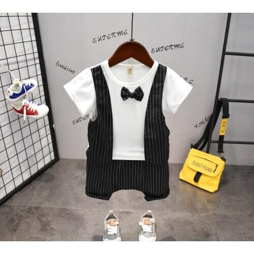 2020 summer Boy causal t-shirt + shorts two-piece flower boys clothing baby boy sets childrens set kids ports suits 22