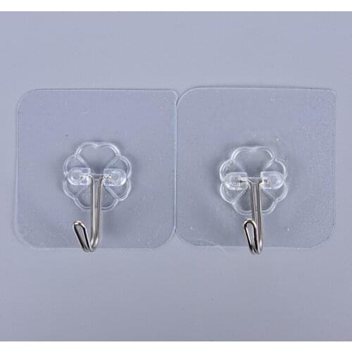 3/5/10pcs Strong Transparent Suction Cup Sucker Wall Hooks Hanger for Kitchen Bathroom 6*6cm Wall Hooks