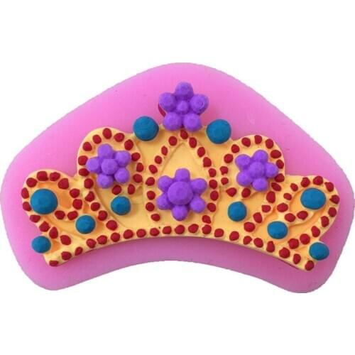 3D King Crown Embossed Liquid Silicone Cake Mold Fondant Decorating Tools Cake Chocolate Baking Tool DIY Kitchen Cookware E174