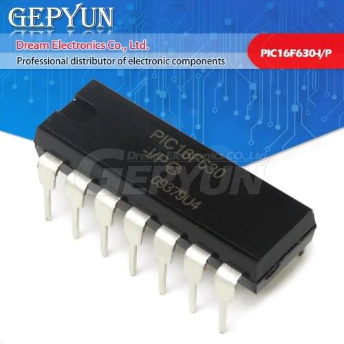 5PCS PIC16F630-I/P DIP14 PIC16F630-I DIP PIC16F630 DIP-14 16F630 new and original IC