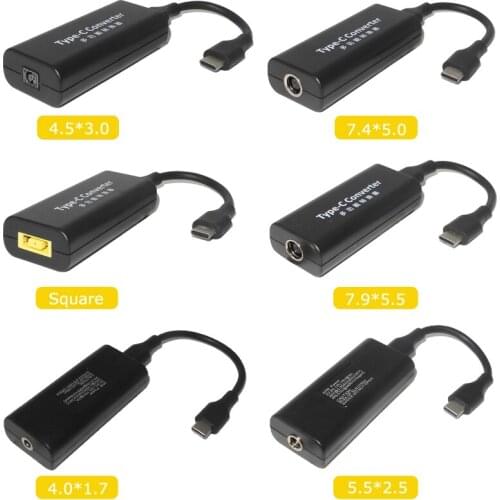 DC Charger Adapter Converter Power Adapter For Lenovo Hp Asus, Dimensions 7.4x5.0, 7.9x5.5mm, Female To USB Type C Male Adapter