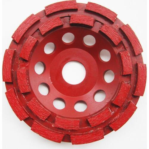 5" Diamond Segment Grinding Cup Wheel Double Row Grinder Disc for Concrete Granite Stone Marble