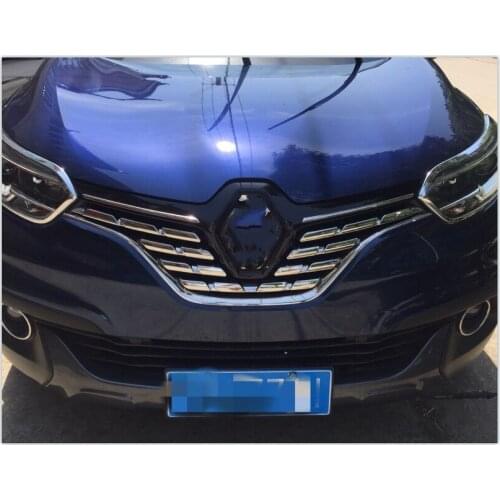 For Renault Kadjar 2016 2017 2018 ABS Front Head Face Grille Grill Decoration Lid Cover Trim 7 Pcs / Set Bright style