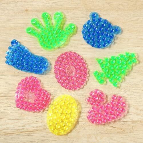 Double Magic Sucker For Bathroom Mat Holder Mount Bathroom Suction Cup Reversible Anti-slip Soap Sucker Random Color