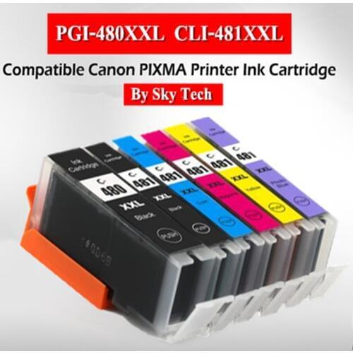 Quality Compatible Ink Cartridges For PGI480 CLI481 , PGI-480 CLI-481 For Canon Pixma TS704 TR7540 TR8540 TS6140 TS8140 TS9140