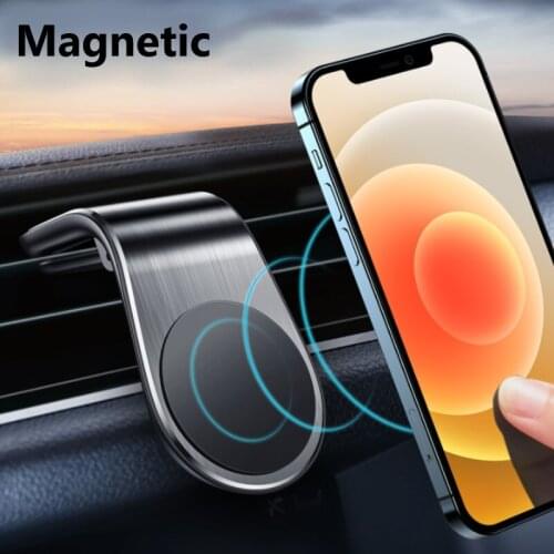 L Shape Magnetic Car Phone Holder Mobile Mount Cell Stand Smartphone GPS Support On iPhone 11 Pro 8 Huawei Xiaomi Redmi Samsung