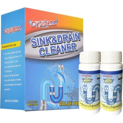 Powerful Pipe Dredging Agent Powerful Sink Drain Cleaner for Kitchen Sewer Toilet Brush Closestool Clogging Cleaning Tools 2Pc