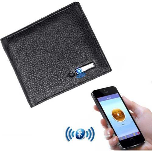 New High Quality Smart Wallet Men Genuine Leather Anti Lost Intelligent Bluetooth Purse Male Card Holders Suit for IOS Android