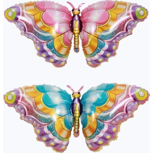 New Beautiful Butterfly Aluminum Foil Balloon Happy Birthday Childrens Gift Valentines Day Party Wedding Scene Decoration