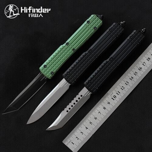 Hifinder knife two colors aluminum handle D2 steel blade hunting knives survival tool outdoor camping Tactical defense EDC