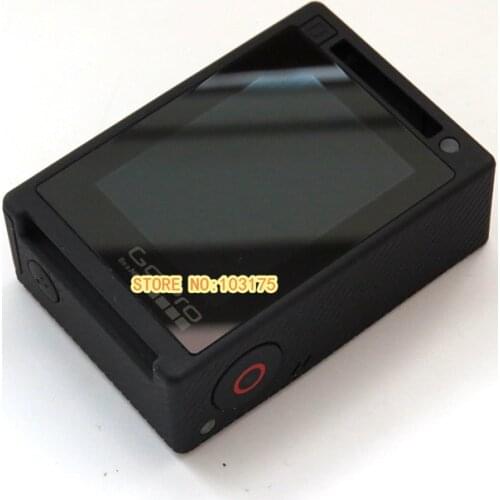 Original Rear Back Door Cover Case Housing Unit For GoPro Hero 4 Silver Edition with LCD Display Screen & Battery Box Power Flex