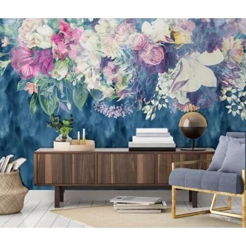 CJSIR Custom Wallpaper Nordic Minimalistic Retro Abstract Rose Flower Bedroom Background Wall Papers Home Decor 3d Wallpaper