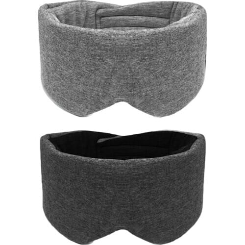 Men Women Cotton Blackout Eye Mask Oversized Eyeshade Cover Breathable Adjustable Nap Travel Sleeping Blinder Blindfold