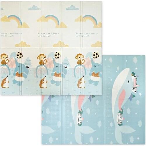 Foldable Baby Play Mat Double sided Xpe game mat Baby Climbing Pad Waterproof Living Room200*180cm