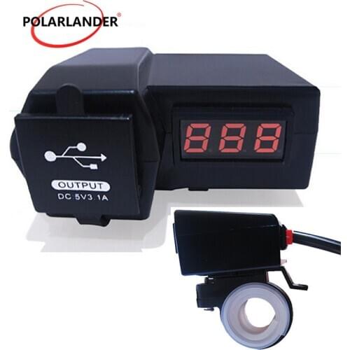LED Digital Display Volt Meters Car Voltmeter Accessories Car USB Charger Triple USB Charger for Car Auto Motorcycle Boat Truck