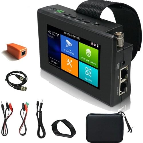 4 Inch 4K H265 H264 IP Camera Tester 8MP AHD/TVI / CVI CVBS CCTV Tester Monitor PTZ Controller Rapid ONVIF IPC Tester POE