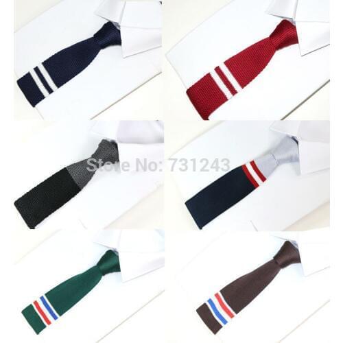 Knitted Mens ties Polyester Knit necktie for men Party Business Brand Handmade Cheap Neck Tie