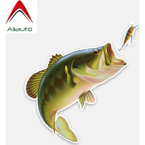 Aliauto Funny Car Stickers Big Fish Eats Small Fish Automobiles Motorcycles Boat Kayak Decoration Waterproof PVC Decal,14cm*13cm